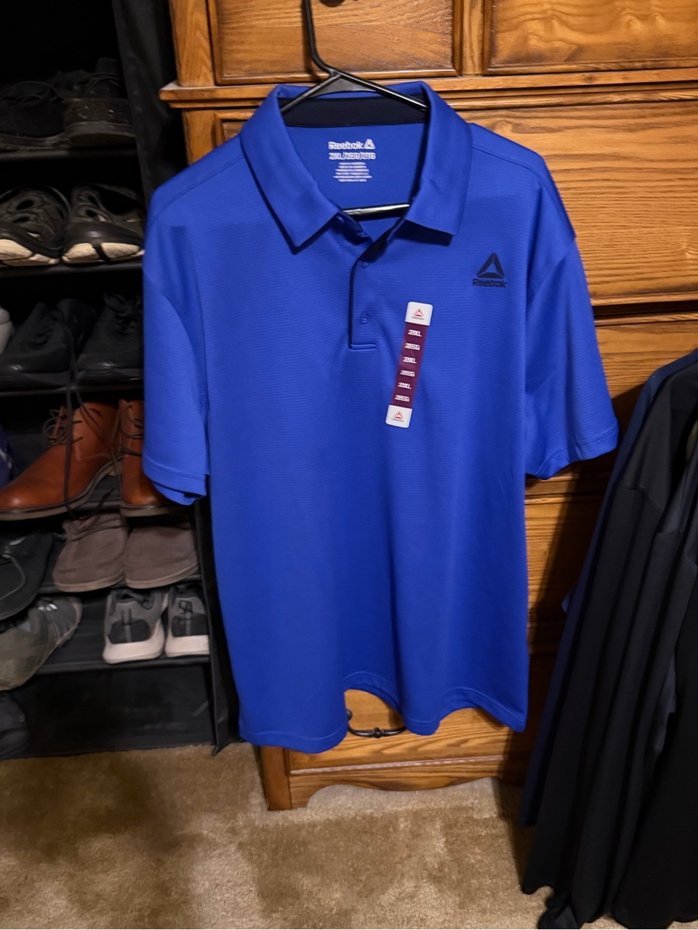 NWT - Reebok Men's Royal Blue Performance Polo